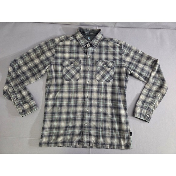 Kuhl Other - Kuhl Shirt Mens Small Gray Brown Plaid Dillingr Flannel Long Sleeve Outdoor Hike